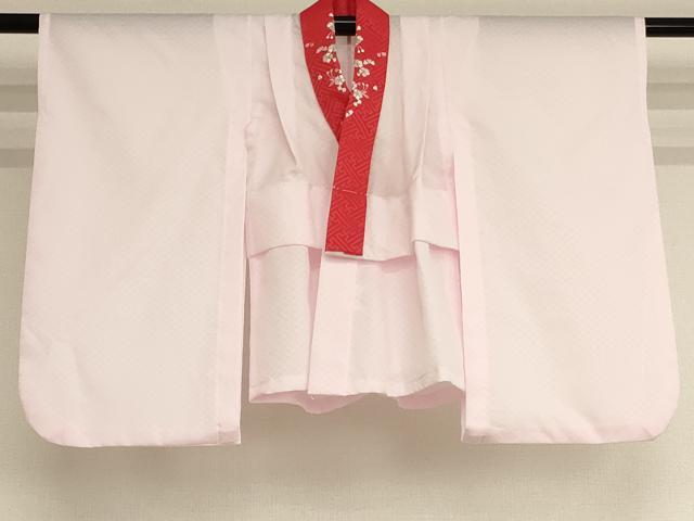 平和屋着物[]七五三　女の子　３歳　祝着　三つ身　長襦袢・被布セット　舞花文　金彩　式部ロマン　洗える着物　AAAU5593ja