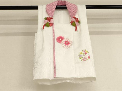 平和屋着物[]七五三　女の子　３歳　祝着　三つ身　長襦袢・被布セット　舞花文　金彩　式部ロマン　洗える着物　AAAU5593ja