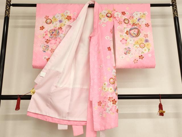 平和屋着物[]お宮参り　女の子　祝着　産着　初着　のしめ　花手毬文　暈し染め　金彩　AAAU5598ja