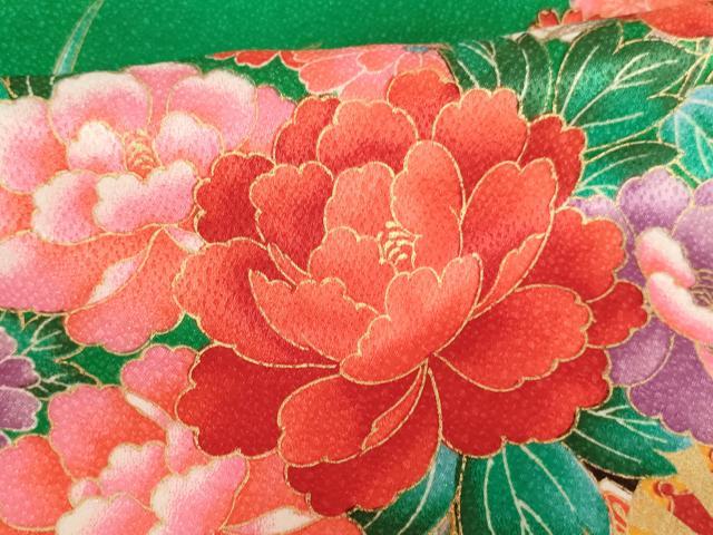 平和屋着物[]お宮参り　女の子　祝着　産着　初着　のしめ　花車文　暈し染め　金彩　AAAU5600ja