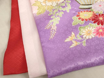 平和屋着物[]お宮参り　女の子　祝着　産着　初着　のしめ　刺繍　花籠文　暈し染め　金糸　金彩　AAAU5603ja