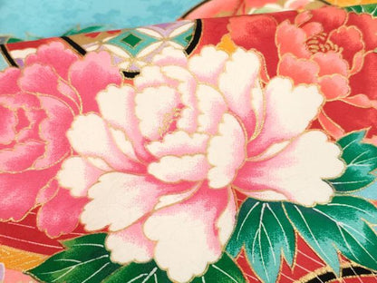 平和屋着物[]お宮参り　女の子　祝着　産着　初着　のしめ　楽器花文　暈し染め　金彩　AAAU5604ja