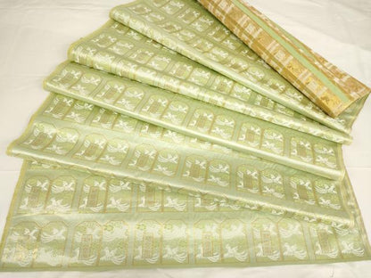 平和屋本店■金襴布 反物 端切れ 袈裟 法衣 ５点セット 初宮詣 鳳凰文 寺院 仏具 仏教 僧侶 神職 装束 AAAU5678ja