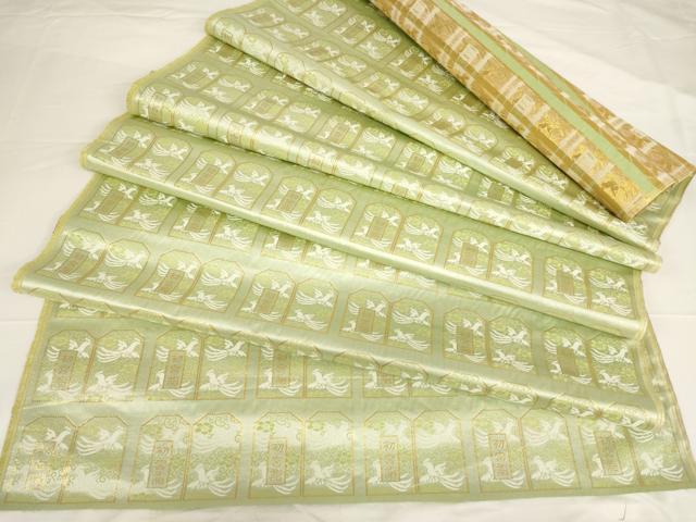平和屋本店■金襴布 反物 端切れ 袈裟 法衣 ５点セット 初宮詣 鳳凰文 寺院 仏具 仏教 僧侶 神職 装束 AAAU5678ja