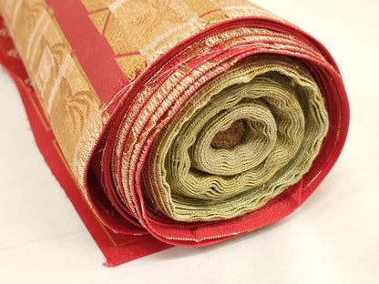 平和屋本店■金襴布 反物 端切れ 袈裟 法衣 ５点セット 初宮詣 鳳凰文 寺院 仏具 仏教 僧侶 神職 装束 AAAU5678ja