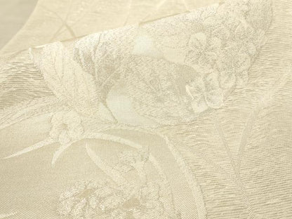 平和屋着物＊夏物 六通柄袋帯 草花丸文 銀糸 正絹 逸品 AAAU6219pf