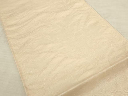 平和屋着物＊夏物 六通柄袋帯 草花文 銀糸 正絹 逸品 AAAU6259pf