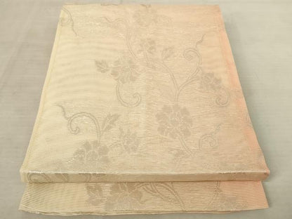 平和屋着物＊夏物 六通柄袋帯 枝花文 銀糸 正絹 逸品 AAAU6261pf