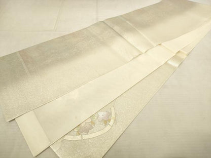 平和屋着物＊夏物　太鼓柄袋帯　佐賀錦　花籬文　金銀糸　正絹　逸品　AAAU6262pf