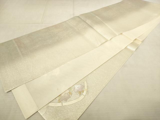 平和屋着物＊夏物　太鼓柄袋帯　佐賀錦　花籬文　金銀糸　正絹　逸品　AAAU6262pf