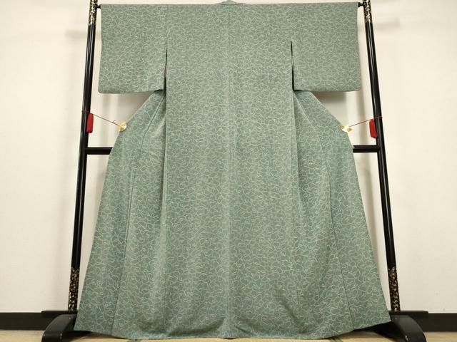 平和屋着物▽小紋 単衣 花尽くし 洗える着物 AAAU6402iu