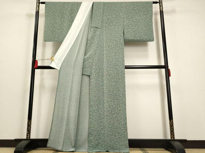 平和屋着物▽小紋 単衣 花尽くし 洗える着物 AAAU6402iu