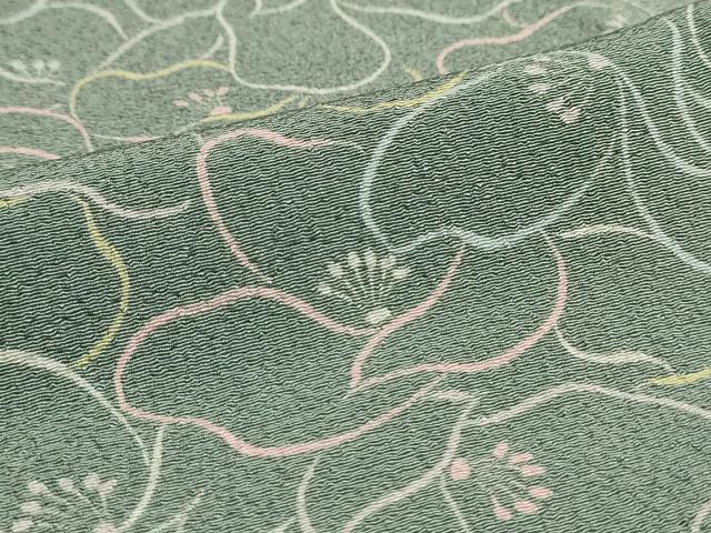 平和屋着物▽小紋 単衣 花尽くし 洗える着物 AAAU6402iu