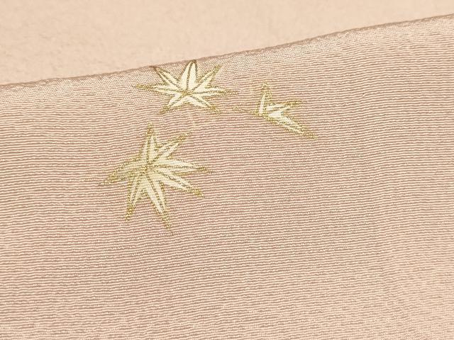 平和屋着物▽銀座きしや　訪問着　単衣　舞葉文　金彩　正絹　逸品　AAAU6421iu