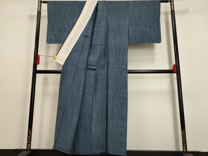 平和屋着物▽上質な紬 単衣 笹文 正絹 逸品 AAAU6423iu