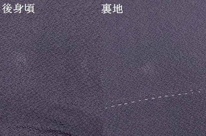 平和屋着物▽上質な色無地　単衣　深紫色　正絹　逸品　AAAU6426iu