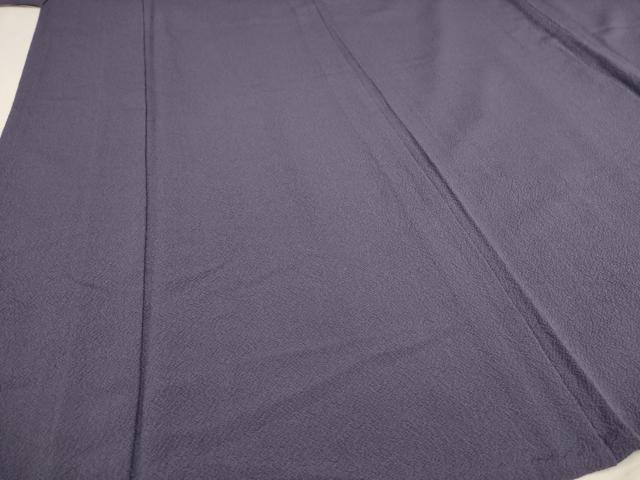 平和屋着物▽上質な色無地　単衣　深紫色　正絹　逸品　AAAU6426iu