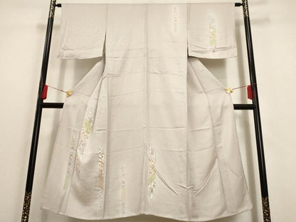 平和屋着物▽訪問着　単衣　友禅　短冊吉祥文　金彩　正絹　逸品　未使用　AAAU6430iu