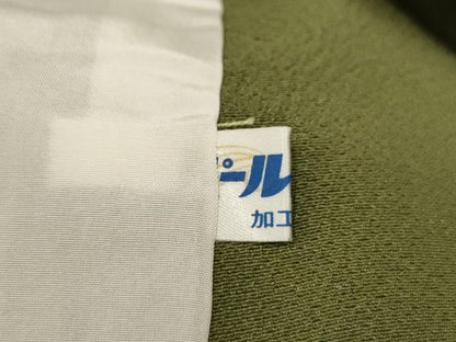 平和屋着物▽上質な色無地　単衣　麹塵色　正絹　逸品　AAAU6434iu