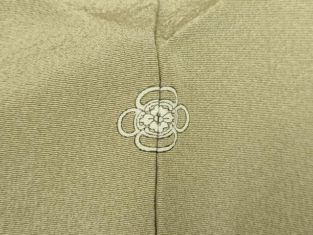 平和屋着物▽本加賀友禅作家 由水煌人監修 色無地 単衣 松葉色 正絹 逸品 AAAU6436iu