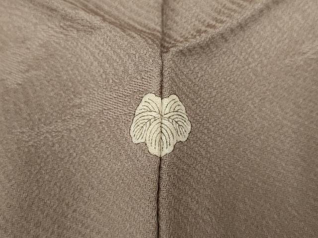 平和屋着物▽上質な色無地 単衣 立波地紋 紫鼠色 正絹 逸品 AAAU6437iu