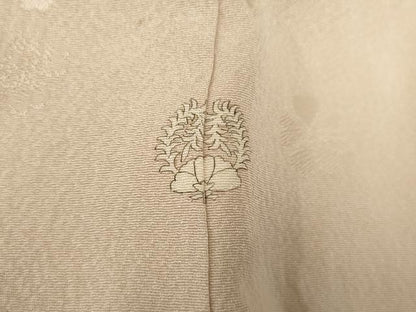 平和屋着物▽上質な色無地 単衣 舞桜地紋 桜色 正絹 逸品 AAAU6438iu