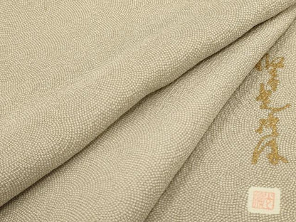 平和屋着物▽伝統工芸師 服部光擴 江戸小紋 単衣 鮫小紋柄 正絹 逸品 AAAU6448iu