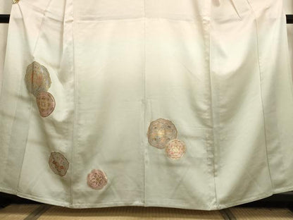 平和屋着物▽訪問着　単衣　正倉院鳳凰文　暈し染め　金彩　正絹　逸品　AAAU6452iu