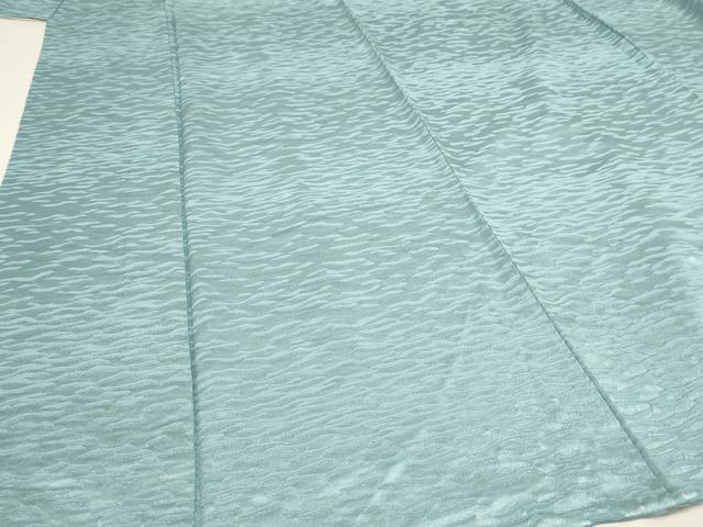 平和屋着物▽上質な色無地 単衣 霞地紋 浅縹色 正絹 逸品 AAAU6454iu