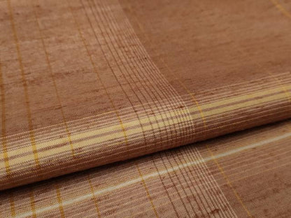 平和屋着物▽上質な紬 単衣 格子 正絹 逸品 未使用 AAAU6464iu