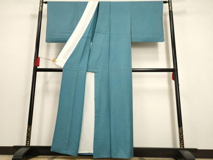 平和屋着物▽上質な色無地 単衣 薄縹色 正絹 逸品 AAAU6466iu