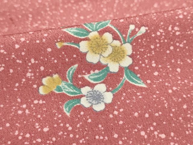 平和屋着物▽小紋 単衣 草花文 洗える着物 AAAU6487iu
