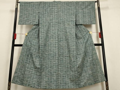 平和屋着物▽上質な紬 単衣 霞文 正絹 逸品 AAAU6502iu
