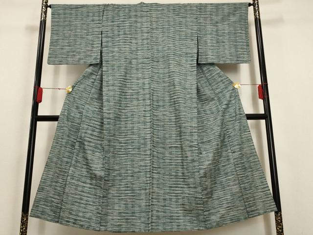 平和屋着物▽上質な紬 単衣 霞文 正絹 逸品 AAAU6502iu