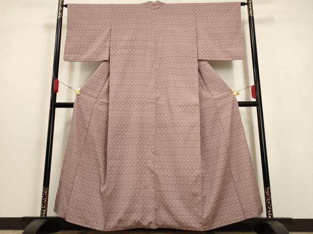 平和屋着物■お召　矢絣文様　正絹　逸品　AAAU6591iu