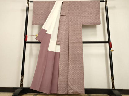 平和屋着物■お召　矢絣文様　正絹　逸品　AAAU6591iu