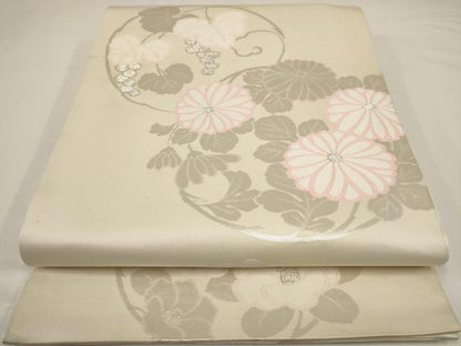 平和屋着物◎六通柄袋帯 唐織 花丸文 葡萄 正絹 逸品 AAAU7195dt