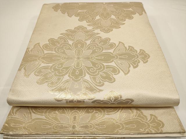 平和屋着物◎六通柄袋帯 花菱文 金糸 正絹 逸品 AAAU7200dt