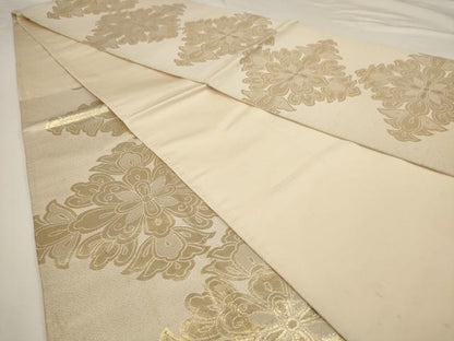 平和屋着物◎六通柄袋帯 花菱文 金糸 正絹 逸品 AAAU7200dt