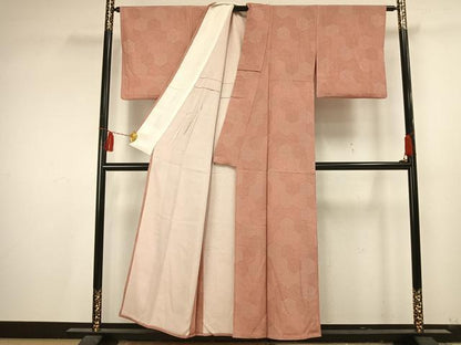 平和屋着物▽江戸小紋　単衣　亀甲文様　正絹　逸品　AAAU7981fy