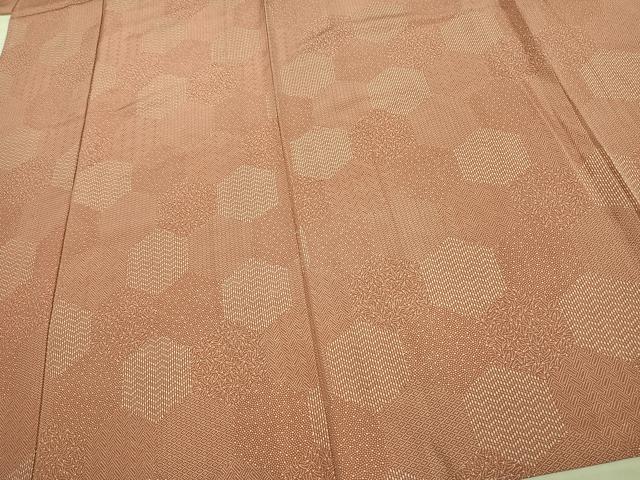 平和屋着物▽江戸小紋　単衣　亀甲文様　正絹　逸品　AAAU7981fy