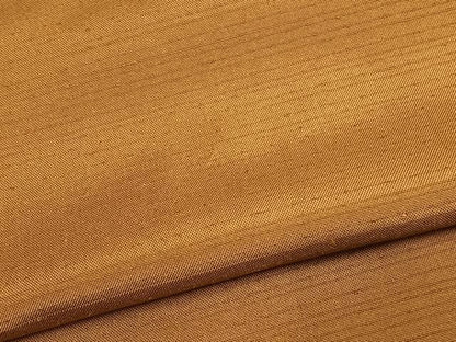平和屋着物▽上質な紬 単衣 色無地 黄唐茶色 正絹 逸品 未使用 AAAU7986fy