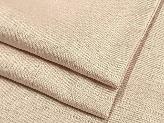 平和屋着物▽上質な紬 単衣 色無地 薄桜色 正絹 逸品 AAAU7987fy