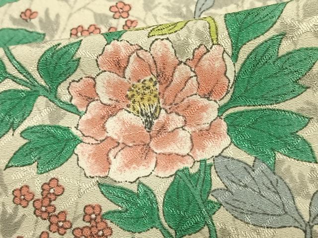 平和屋着物▽小紋 単衣 手書き 草花文 AAAU7994fy