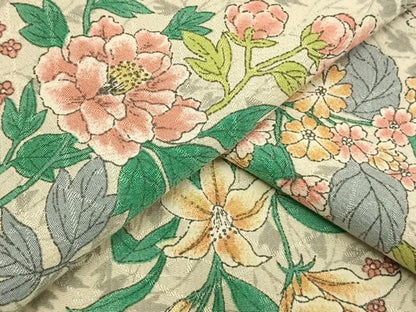 平和屋着物▽小紋 単衣 手書き 草花文 AAAU7994fy