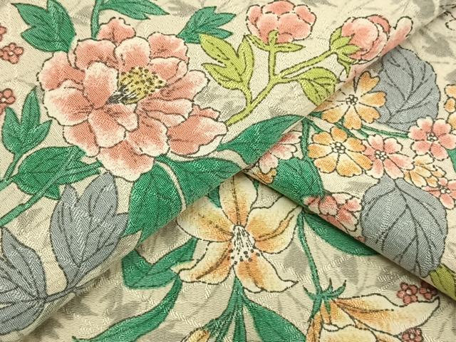 平和屋着物▽小紋 単衣 手書き 草花文 AAAU7994fy