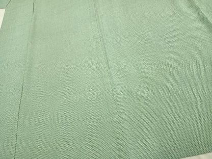 平和屋着物▽白鷹お召　単衣　蚊絣　さが美扱い　正絹　逸品　AAAU7998fy