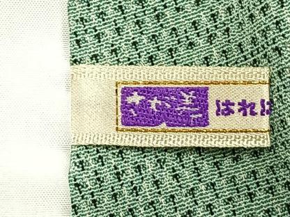 平和屋着物▽白鷹お召　単衣　蚊絣　さが美扱い　正絹　逸品　AAAU7998fy