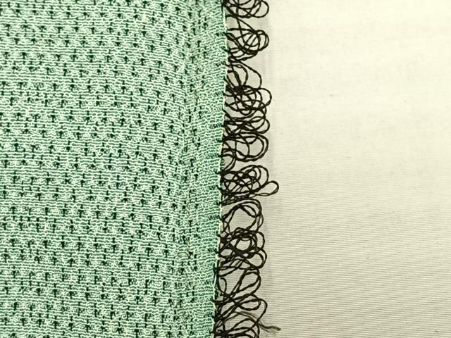 平和屋着物▽白鷹お召　単衣　蚊絣　さが美扱い　正絹　逸品　AAAU7998fy