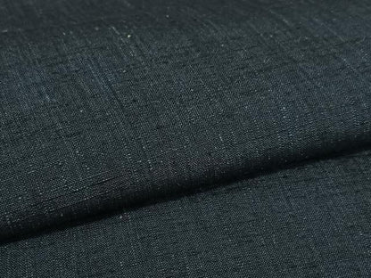 平和屋着物●男性 紬 アンサンブル 色無地 鉄紺色 正絹 逸品 AAAU8037zg